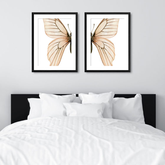 Natural Watercolour Butterfly Duo Prints - Image 6