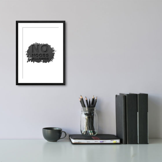 No Noobs Allowed 3D Splatter Effect Print - Image 2
