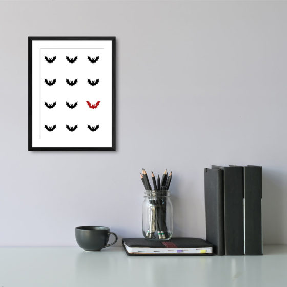 Odd Black Bats Print - Image 2