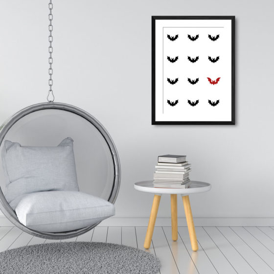 Odd Black Bats Print - Image 3