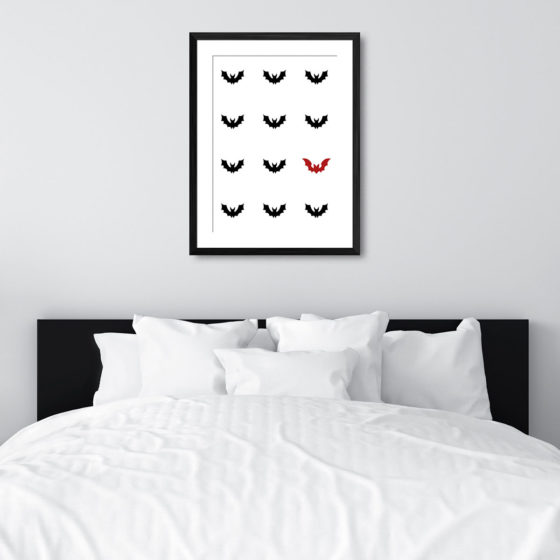 Odd Black Bats Print - Image 6