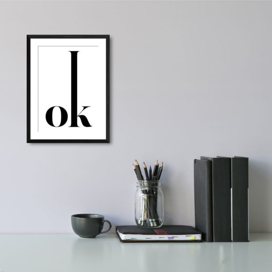 OK Tall Typography Print - Image 2