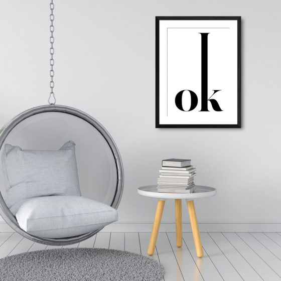 OK Tall Typography Print - Image 3