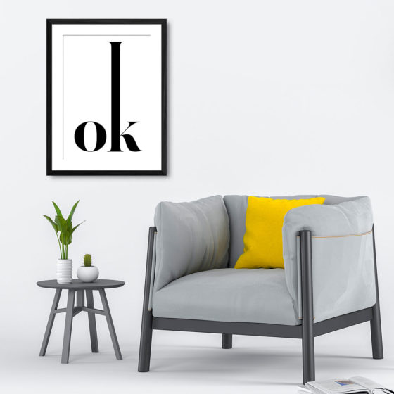OK Tall Typography Print - Image 4