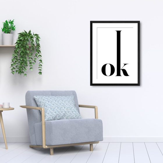 OK Tall Typography Print - Image 5