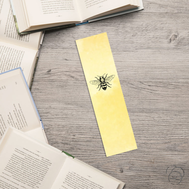 Pastel Yellow Honey Bee Bookmark