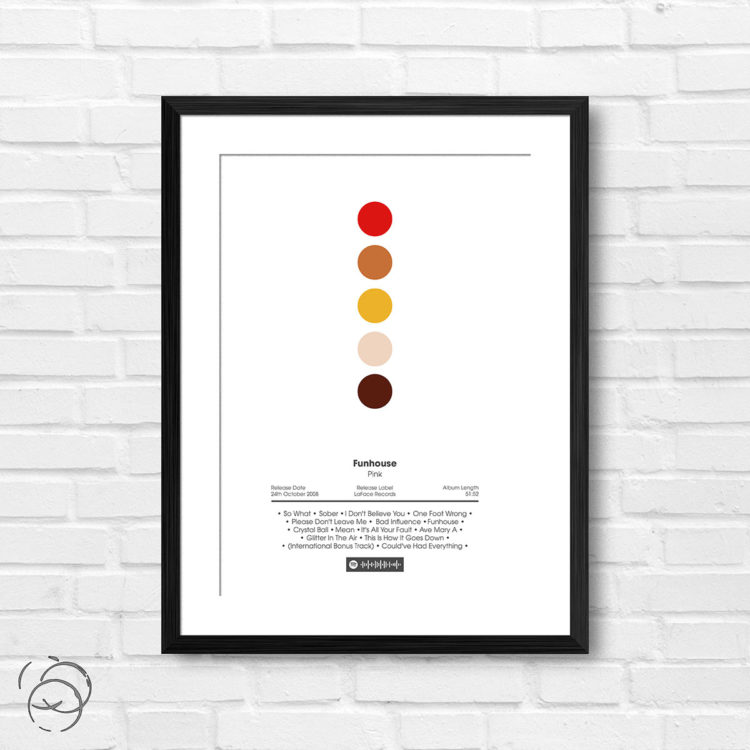 Pink Funhouse Spotify Album Print