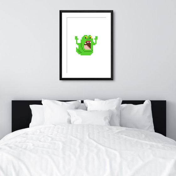 Pixel Art Ghostbusters Slimer Print - Image 6