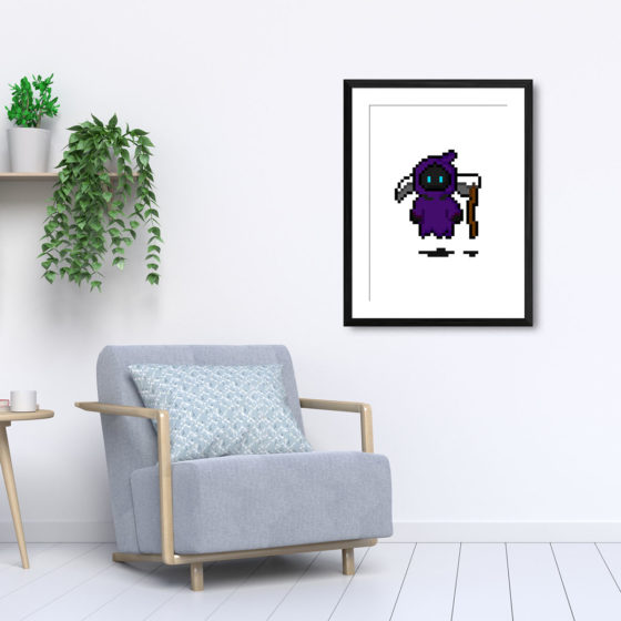 Pixel Art Grim Reaper Print - Image 5