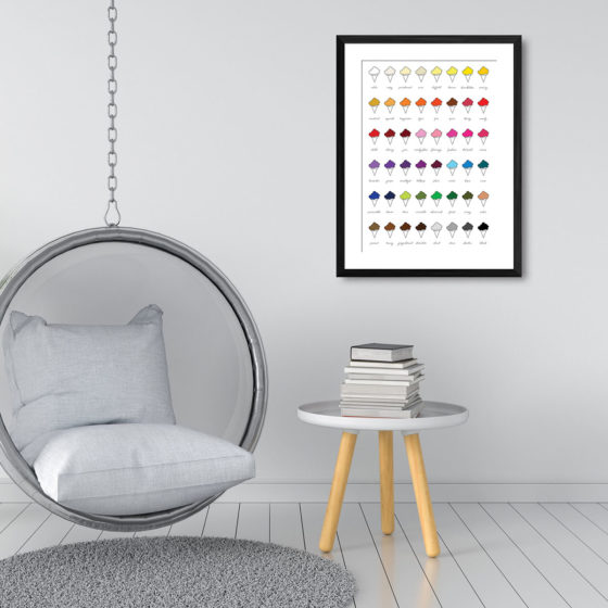 Puffy Ice Cream In Simple Cone Print - Image 3