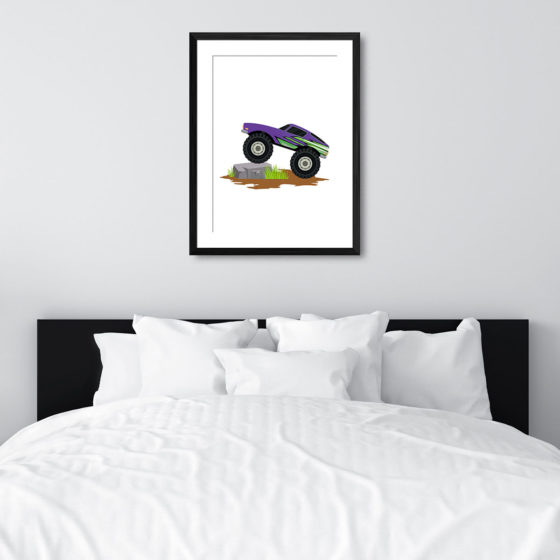 Purple Streaks Monster Truck Print - Image 6