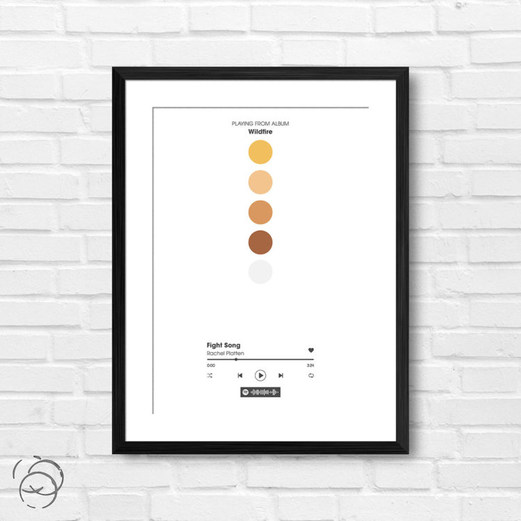 Rachel Platten Wildfire Fight Song Spotify Track Print