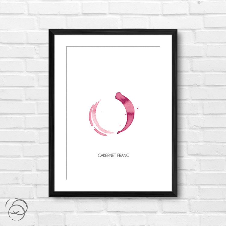 Red Wine Ring Stain And Name Cabernet Franc Print