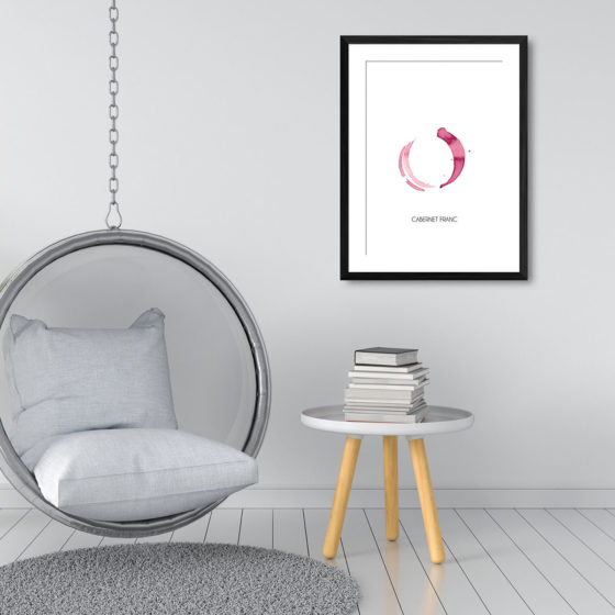 Red Wine Ring Stain And Name Cabernet Franc Print - Image 3