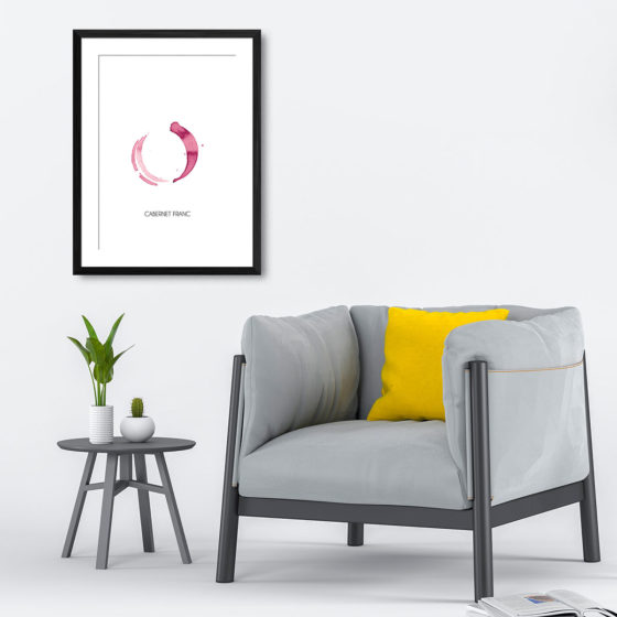 Red Wine Ring Stain And Name Cabernet Franc Print - Image 4