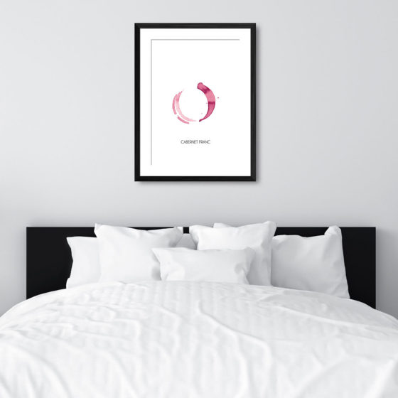 Red Wine Ring Stain And Name Cabernet Franc Print - Image 6