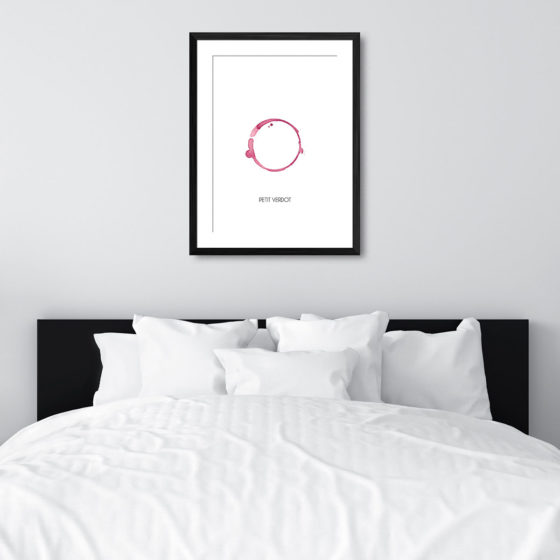 Red Wine Ring Stain And Name Petit Verdot Print - Image 6