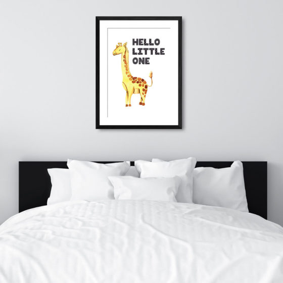 Safari Animal Giraffe Hello Little One Print - Image 6
