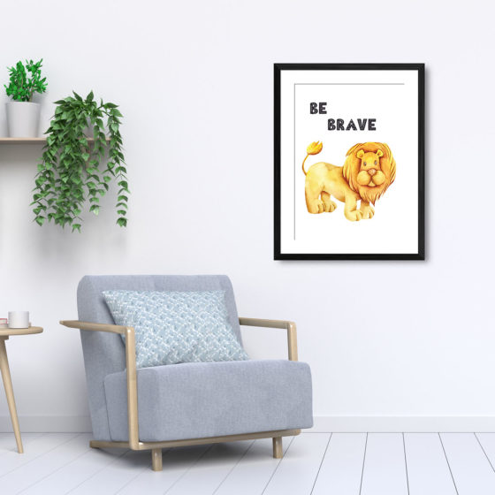 Safari Animal Lion Be Brave Print - Image 5