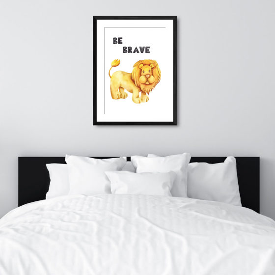 Safari Animal Lion Be Brave Print - Image 6