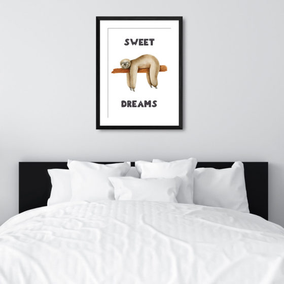 Safari Animal Sloth Sweet Dreams Print - Image 6