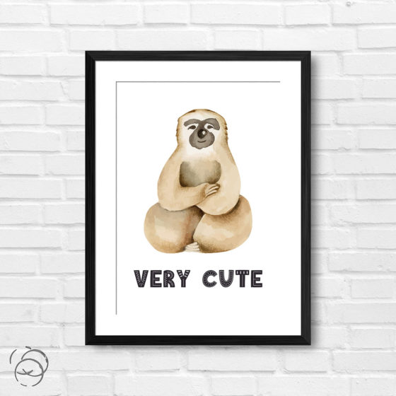 Safari Animal Sloth Very Cute Print