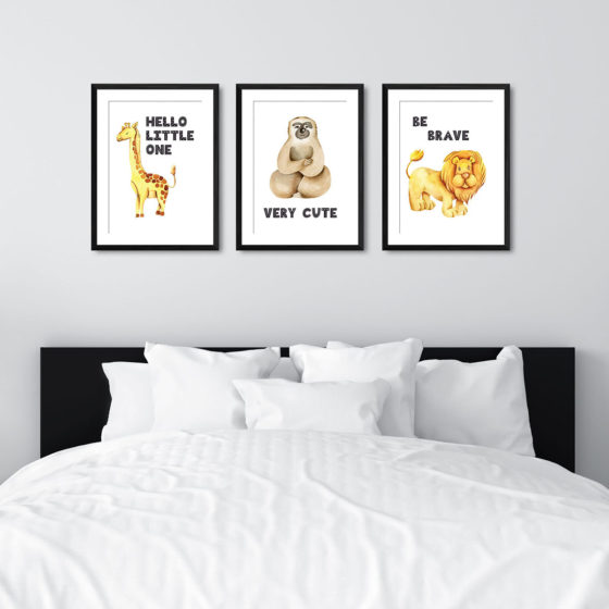 Safari Animals Watercolour Trio Prints - Image 6