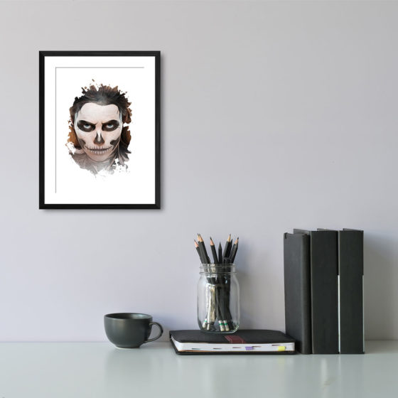 Scary Face Of Terror Print - Image 2