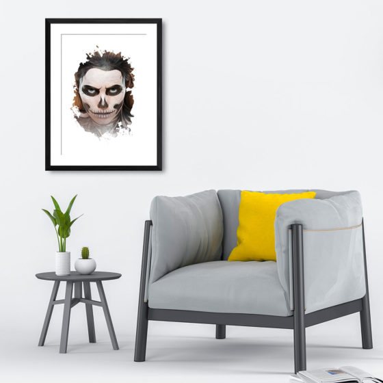 Scary Face Of Terror Print - Image 4