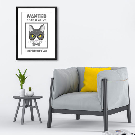 Schrodinger's Cat Wanted Dead And Alive Print - Image 4