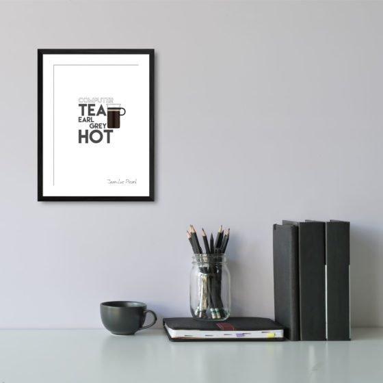Star Trek Computer Tea Earl Grey Hot Quote Jean Luc Picard Print - Image 2
