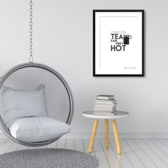 Star Trek Computer Tea Earl Grey Hot Quote Jean Luc Picard Print - Image 3
