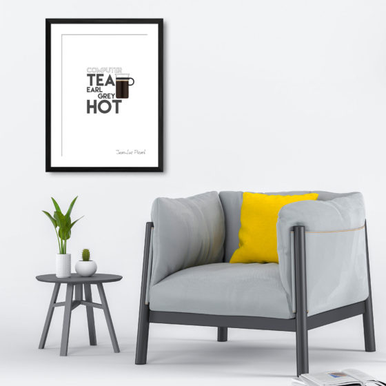 Star Trek Computer Tea Earl Grey Hot Quote Jean Luc Picard Print - Image 4