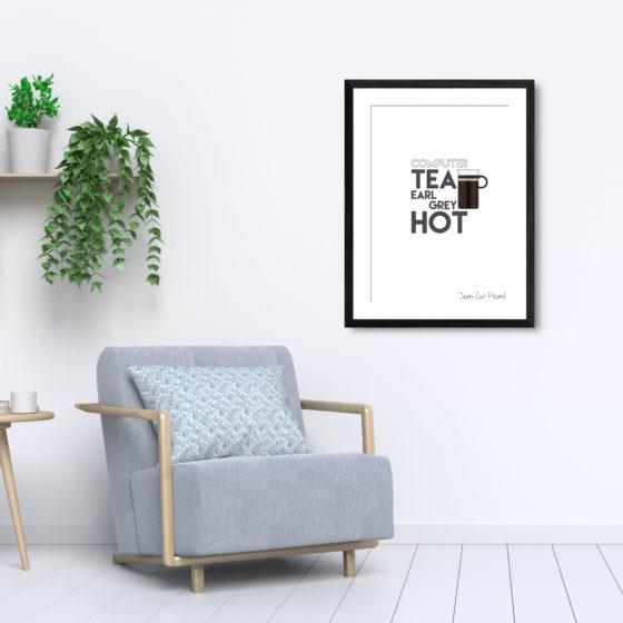 Star Trek Computer Tea Earl Grey Hot Quote Jean Luc Picard Print - Image 5