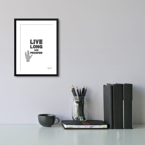 Star Trek Live Long And Prosper Quote Spock Print - Image 2