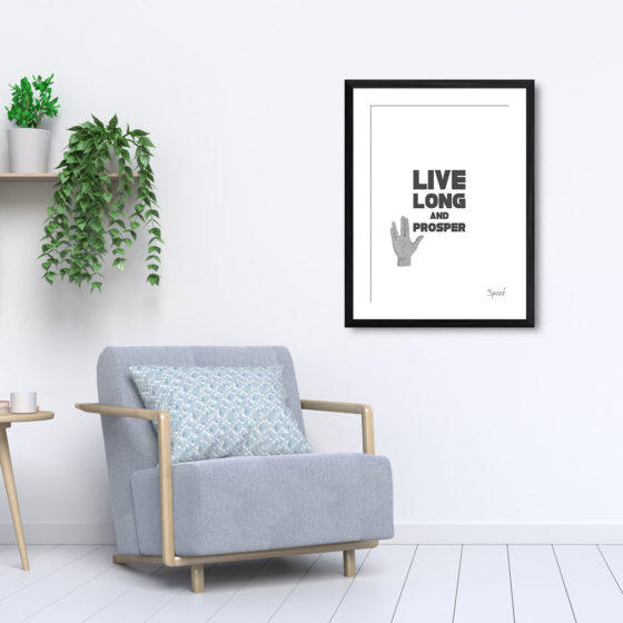 Star Trek Live Long And Prosper Quote Spock Print - Image 5