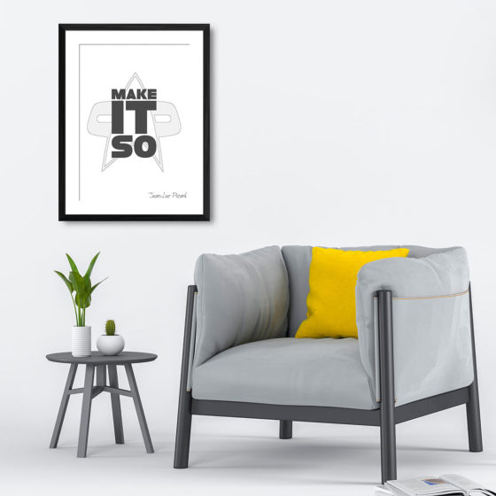 Star Trek Make It So Quote Jean Luc Picard Print - Image 4