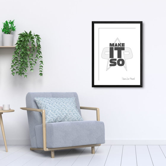 Star Trek Make It So Quote Jean Luc Picard Print - Image 5