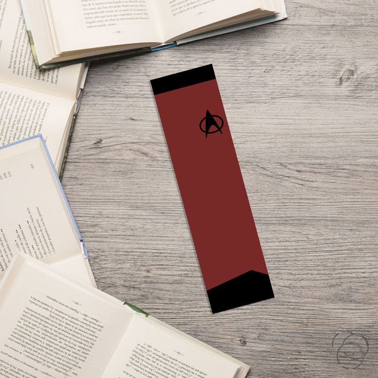 Star Trek Minimalist Red Command Uniform Bookmark