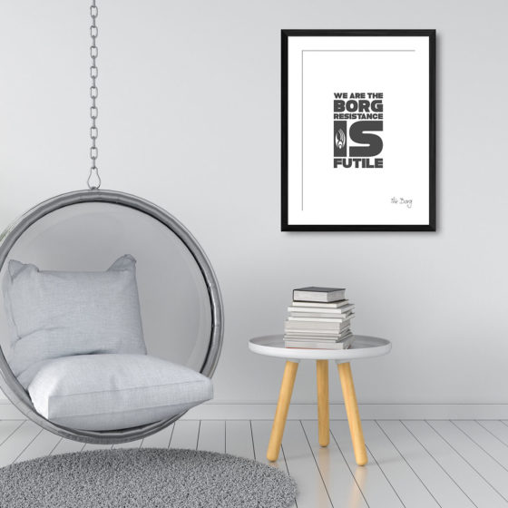 Star Trek We Are The Borg Resistance Is Futile Quote The Borg Print - Image 3