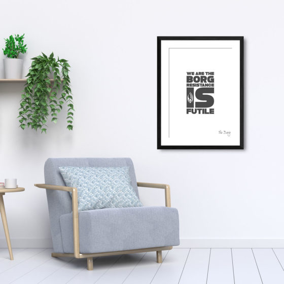 Star Trek We Are The Borg Resistance Is Futile Quote The Borg Print - Image 5