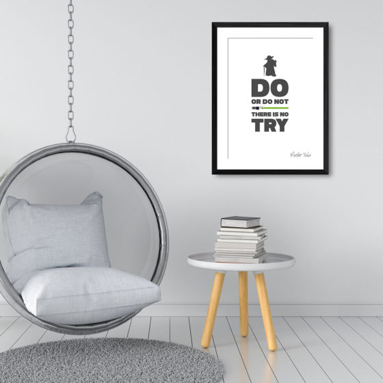 Star Wars Do Or Do Not There Is No Try Quote Yoda Print - Image 3