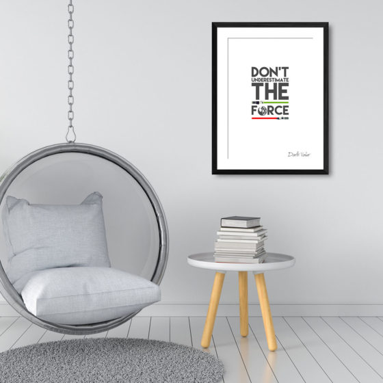 Star Wars Don't Underestimate The Force Quote Darth Vader Print - Image 3
