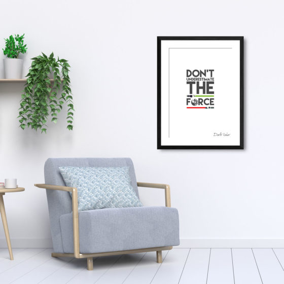 Star Wars Don't Underestimate The Force Quote Darth Vader Print - Image 5