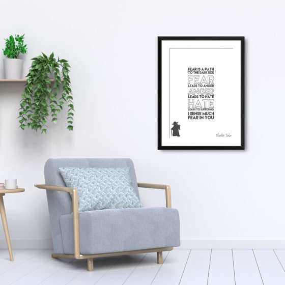 Star Wars Fear Is A Path To The Dark Side Quote Yoda Print - Image 5