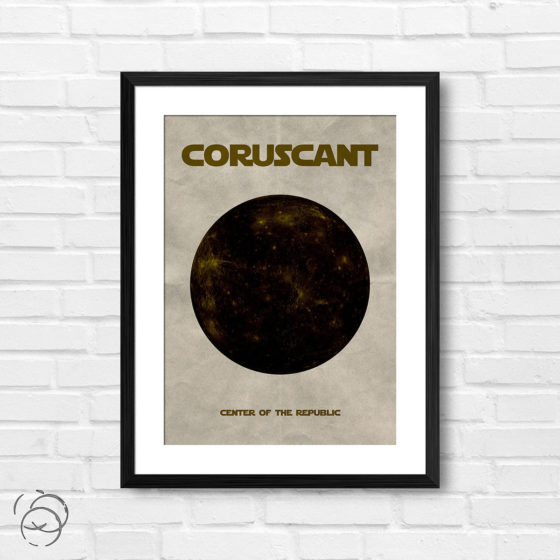 Star Wars Planet Coruscant Print