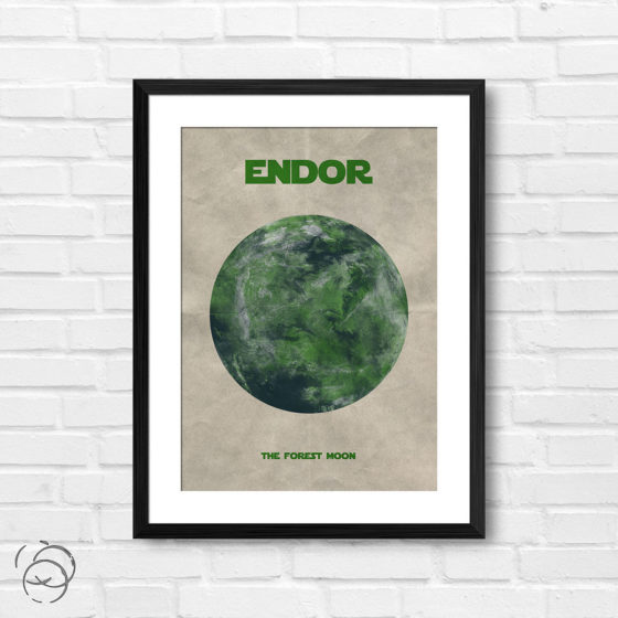 Star Wars Planet Endor Print