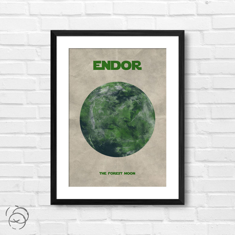 Star Wars Planet Endor Print