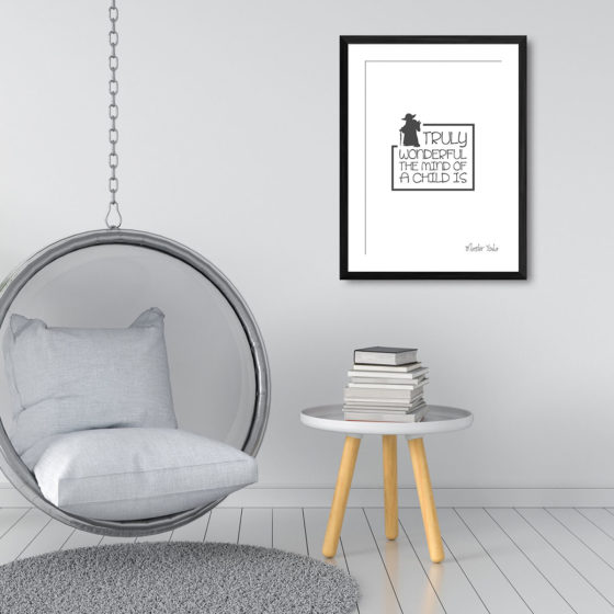 Star Wars Truly Wonderful The Mind Of A Child Is Quote Yoda Print - Image 3