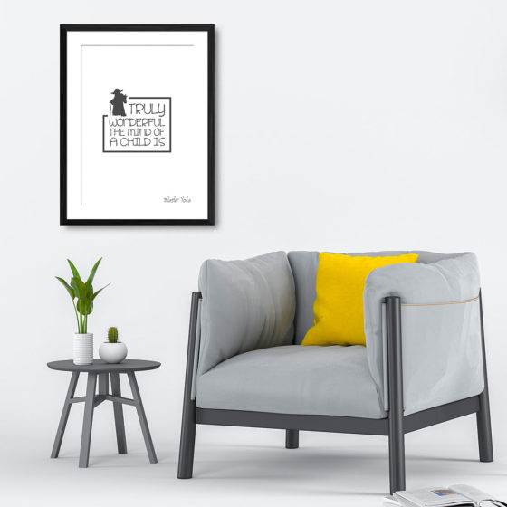 Star Wars Truly Wonderful The Mind Of A Child Is Quote Yoda Print - Image 4
